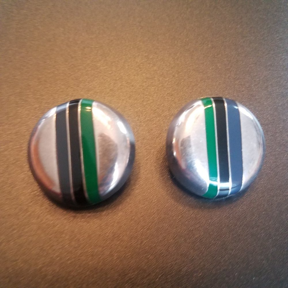 Vintage Mexican Silver Clip On Earrings